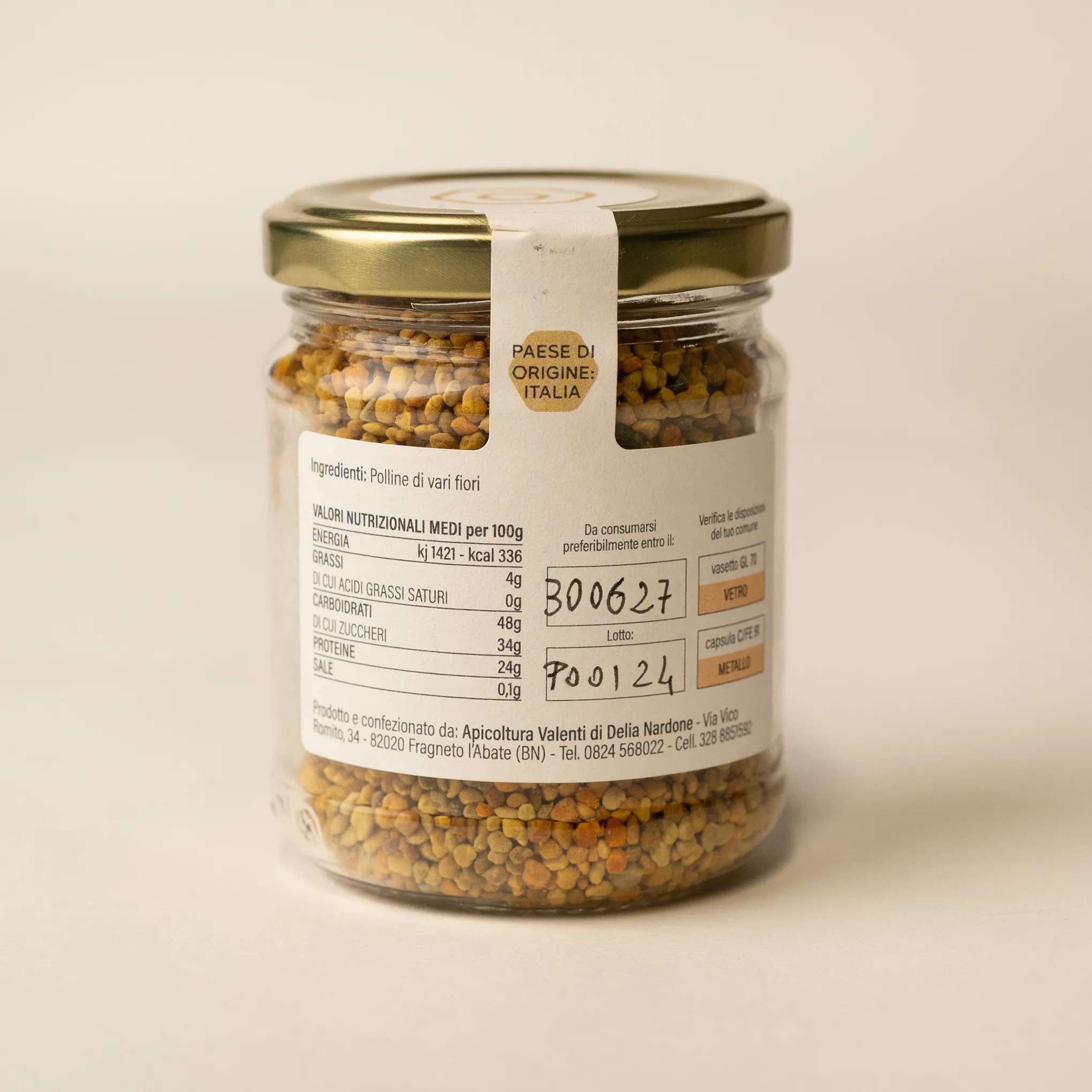 Polline Millefiori Valori Apicoltura Valenti